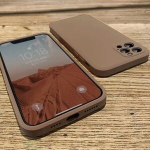 Matte brown iPhone 15 pro case